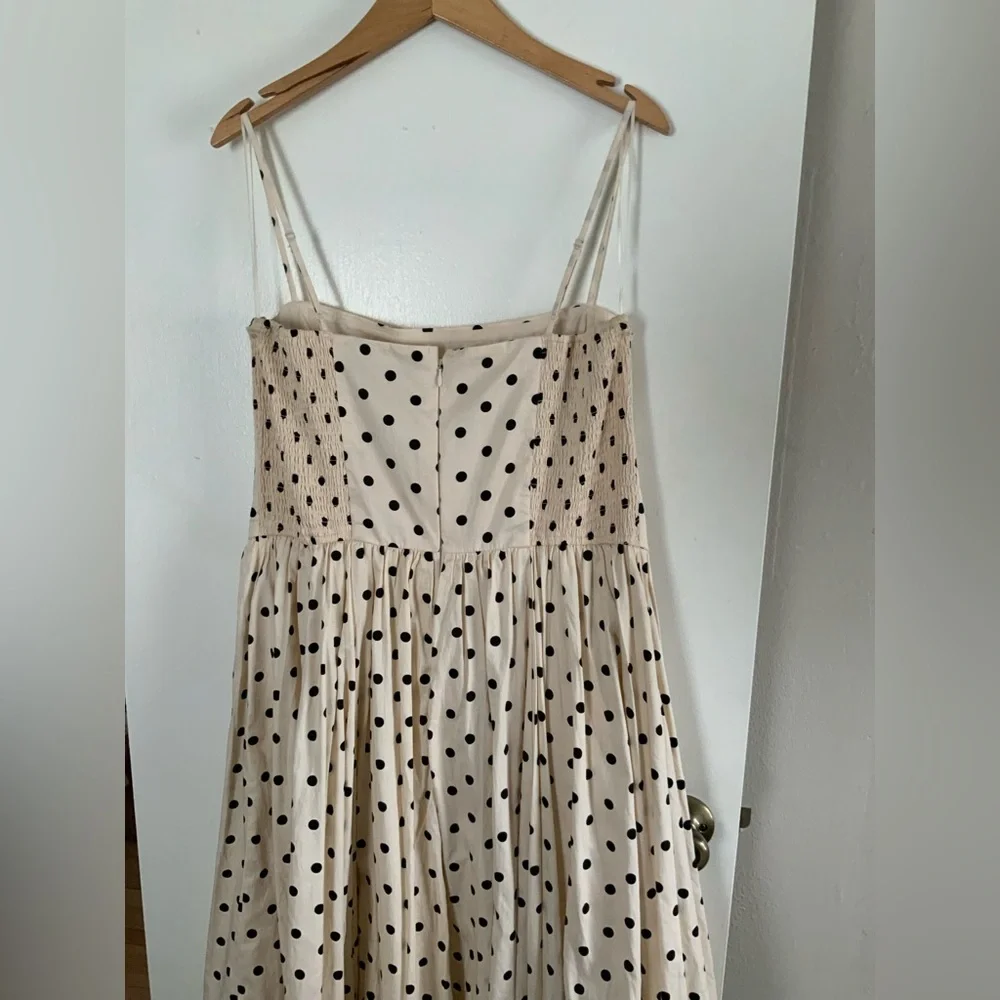 Abercrombie & Fitch Cream polka dot maxi dress XL - Picture 3 of 4